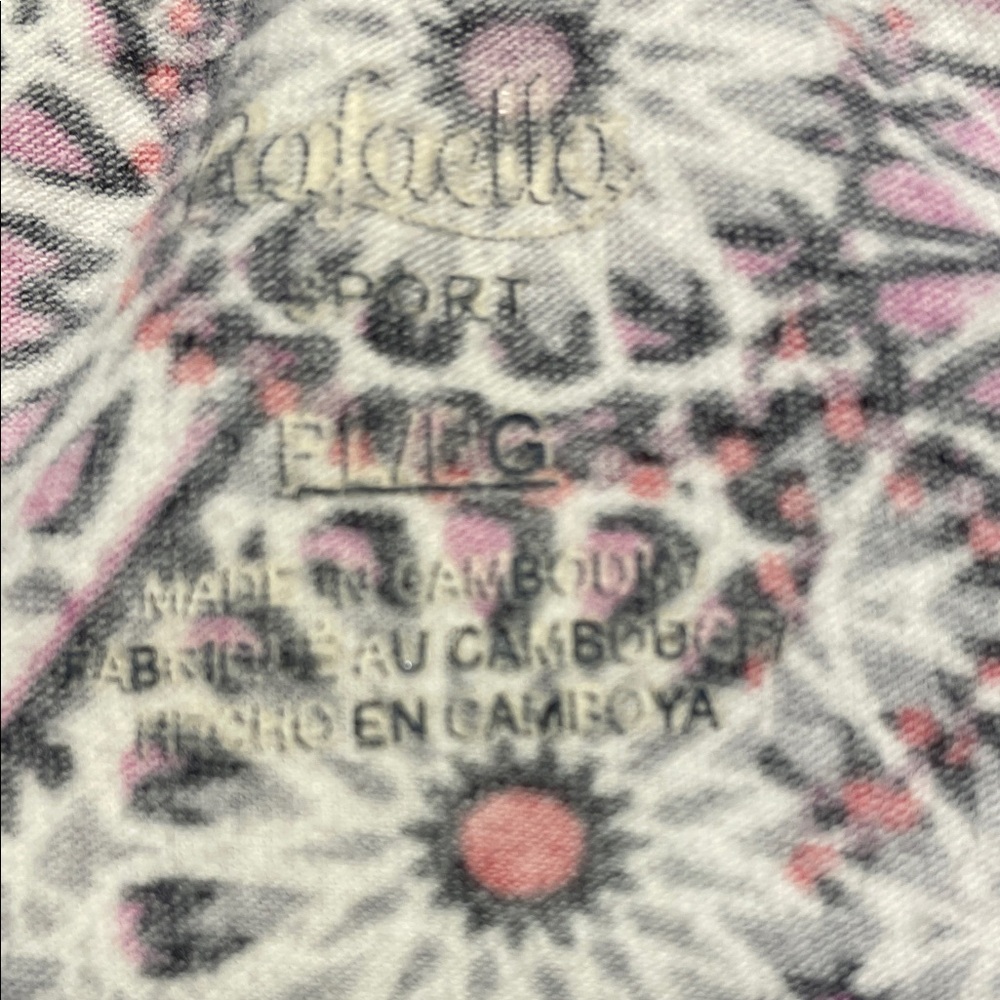 Rafaella Long Sleeve Top - Pink and Gray